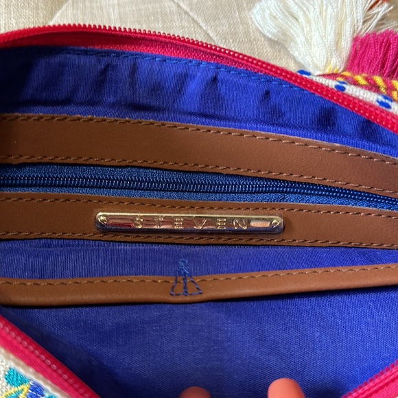 Steven By Steve Madden Elli Colorful Embroidered 3 Way Clutch, Pink Multi - Picture 4 of 9